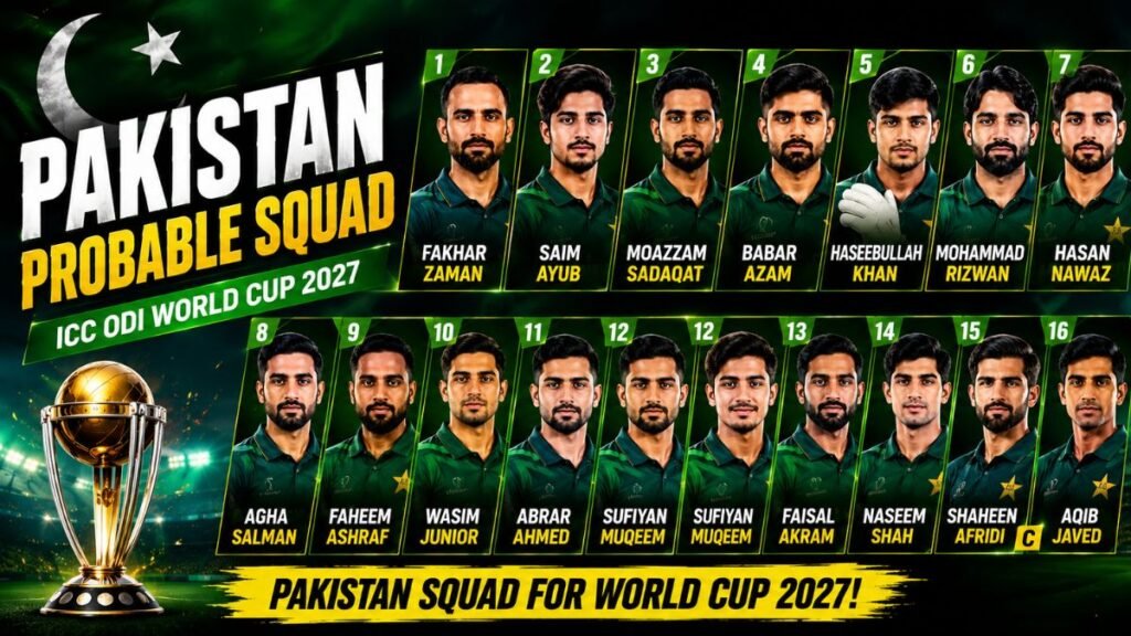 Pakistan Squad World Cup 2027