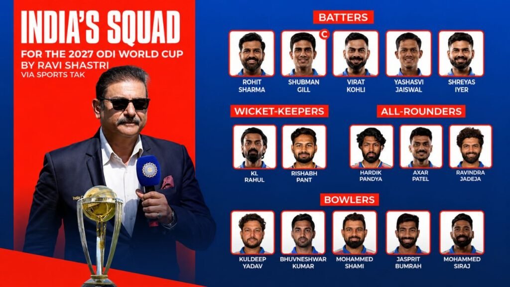 Ravi Shastri Picks His India Squad for the 2027 World Cup, Backs Shami, Bhuvneshwar & Siraj
