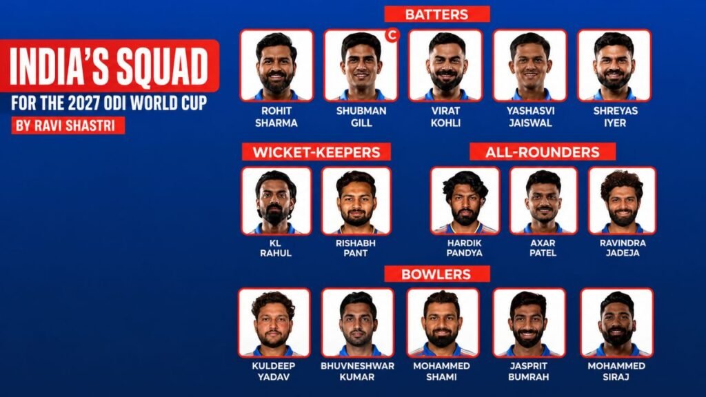 Ravi Shastri Picks His India Squad for the 2027 World Cup, Backs Shami, Bhuvneshwar & Siraj
